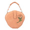 Mary Frances Pink Petals Evening Bag Beaded Floral Peach Crossbody Handbag New