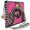 Mary Frances Smitten Beaded Zebra Love Crossbody Clutch Handbag Pink Bag New