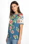 Johnny Was ROMANO RAGLAN Short Sleeve Floral Tee Shirt Top Flower New