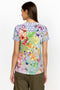 Johnny Was Cozumel Favorite Swing Tee Shirt Floral Butterfly Top Violet Green NEW