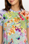 Johnny Was Cozumel Favorite Swing Tee Shirt Floral Butterfly Top Violet Green NEW
