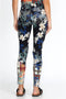 Johnny Was Ona Legging Pants Flowers Cotton Floral Leggings Dark Blue Large NEW