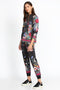 Johnny Was Onyx Sistine French Terry Jogger Cotton Black Floral Pant X Large NEW