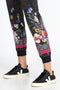 Johnny Was Onyx Sistine French Terry Jogger Cotton Black Floral Pant New