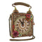 Mary Frances Time of Your Life Beaded Top Handle Clock Handbag Bag Multi New