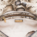 Tory Burch Elise Snake Shoulder Bag Natural Ivory NEW