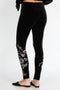 Johnny Was Leggings Valentina Stretch Velvet Legging Floral Embroidery Black Pants New