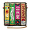 Mary Frances Well Traveled Black Books Spring Beaded Crossbody Clutch Handbag NEW