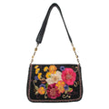 MARY FRANCES WILDFLOWER EMBROIDERED BEADED LEATHER SHOULDER BAG NEW