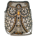 Mary Frances Wise Owl Black Wise Owl Crossbody Handbag New
